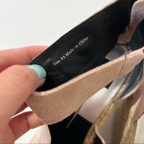 NEW Dolce Vita Suede Espadrille Wedges Taupe Grey 8.5 - Picture 10 of 16